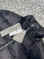 Пуховая черная куртка Диор Dior Oblique унисекс премиум класса