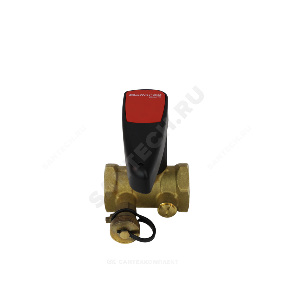 Клапан балансировочный ручной латунь Basic Ду 20 G3/4" Ру25 ВР Kvs=4.65м3/ч без ниппелей BROEN 44490000-001003