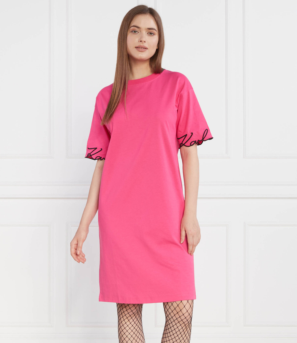 Платье karl signature slv hem Karl Lagerfeld - розовый(235W1357)