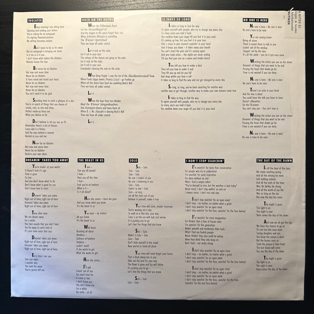 Opus - Solo (Германия 1985г.)