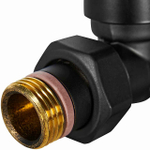 Клапан балансировочный прямой STOUT Design - 1/2" (ВР/НР-американка, PN10, Tmax 120°C, EPTF уплотнение, цвет черный)