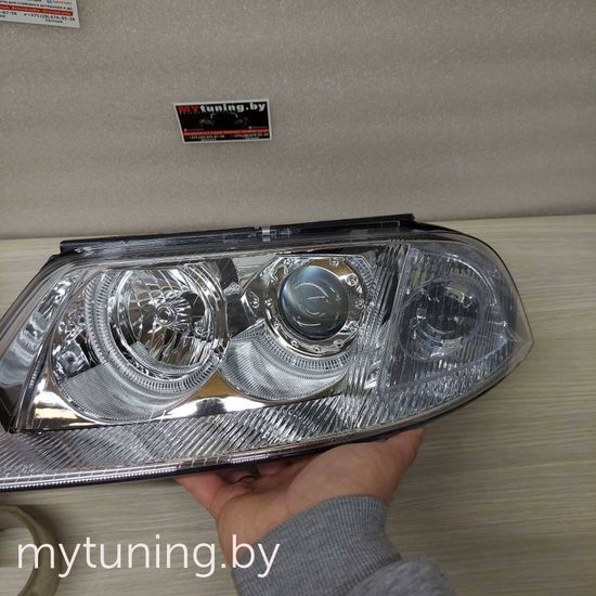 Передние фары chrome angel eyes для VW Passat B5 GP