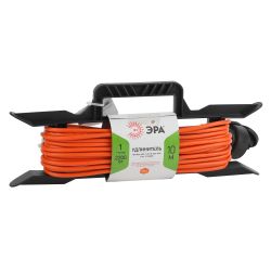 Удлинитель силовой ЭРА UFx-1-2x1.0-10m на рамке без заземления 1 розетка 10м ПВС 2х1мм2 | Силовые удлинители