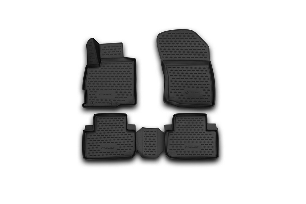 Коврики Standard, 3D в салон MITSUBISHI Outlander, 2012-2015, 2015- , 2 WD, 4 WD, 4 шт. (полиуретан, чёрные) Element.NLC.3D.35.28.210
