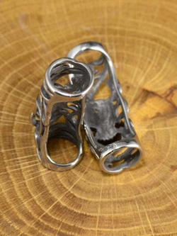 Бусина-вставка «Тёмный» из нержавеющей стали