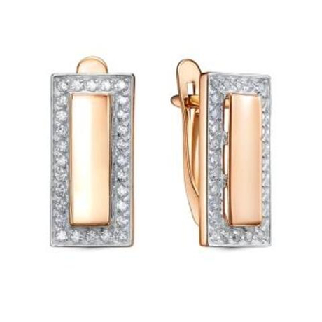 Серьги из золота с фианитами