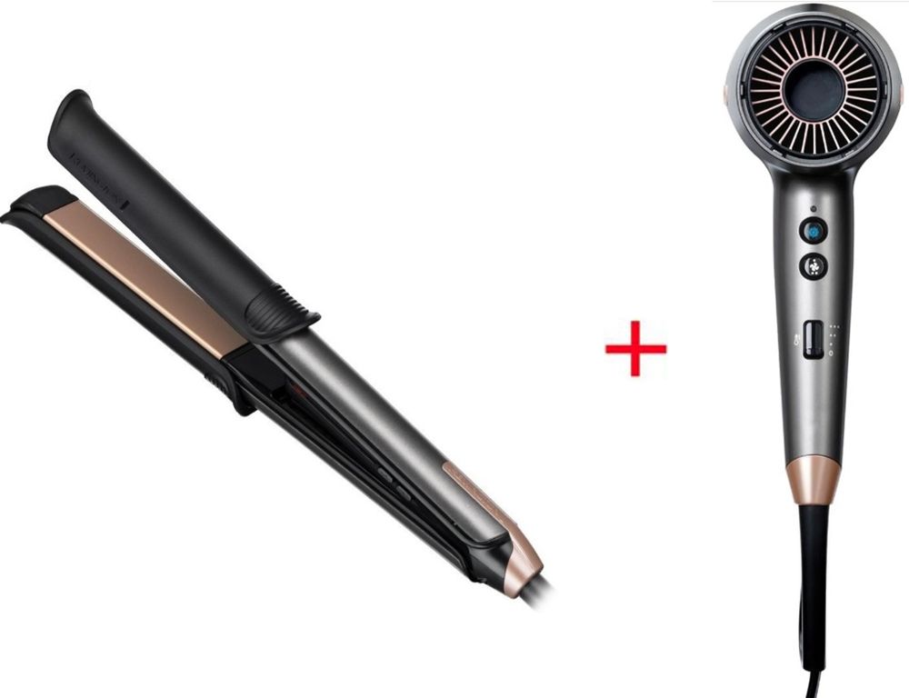 Выпрямитель Remington S6077 черный + Фен D6077 черный