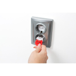 Набор заглушек для розеток "СТОПТОК", 8 шт., цвет белый/красный 4613052