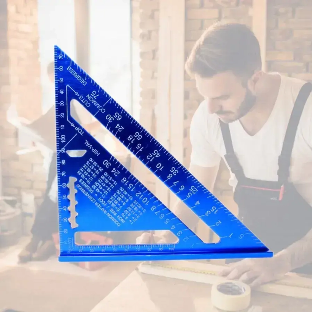 Линейка угольник Свенсона 180 мм синий, алюминий