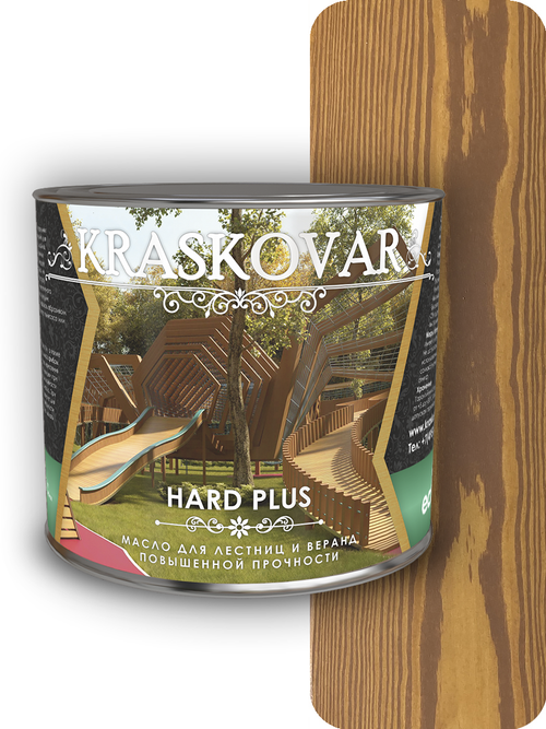 Масло повышенной прочности для лестниц и веранд Kraskovar Hard Plus миндаль