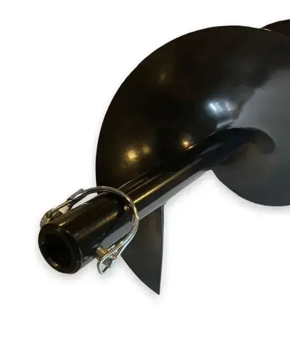 Шнек для мотобура однозаходный по грунту, с несъемными ножами/ Диаметр 200 мм/ Принадлежности для инструментов