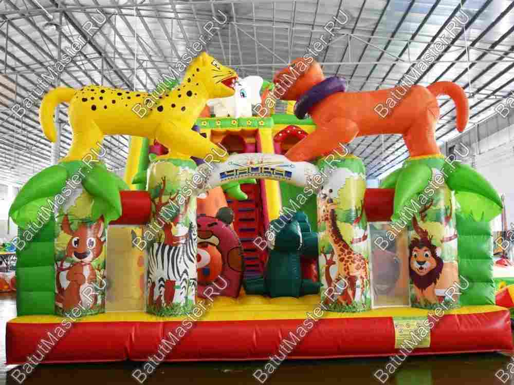 Коммерческий надувной батут "Сафари парк" 13*6*6 м