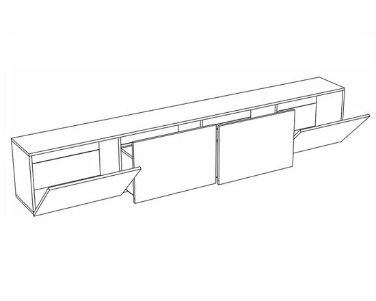 Гостиная модульная ЛИЯ-3 дуб вотан / белый глянец