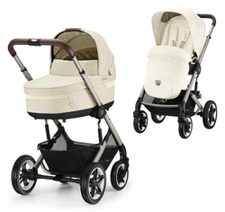 Коляска Cybex Talos S Lux TPE complete Cloud G Magic Black 3 в 1 Seashell Beige с дождевиками
