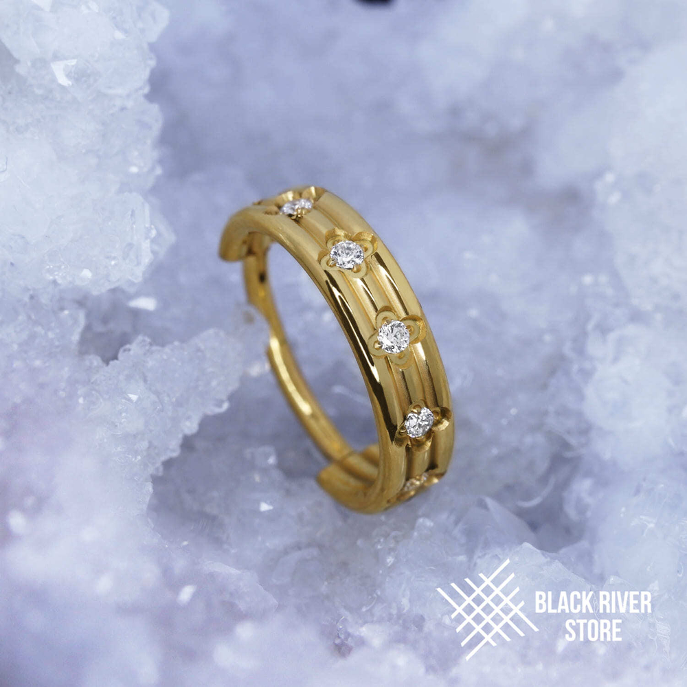 Кликер Royal Crystal PVD Yellow 1.2мм