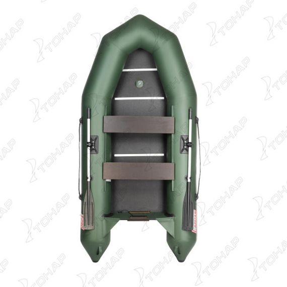 Лодка Тонар Капитан Т290 (киль+пол) зеленая