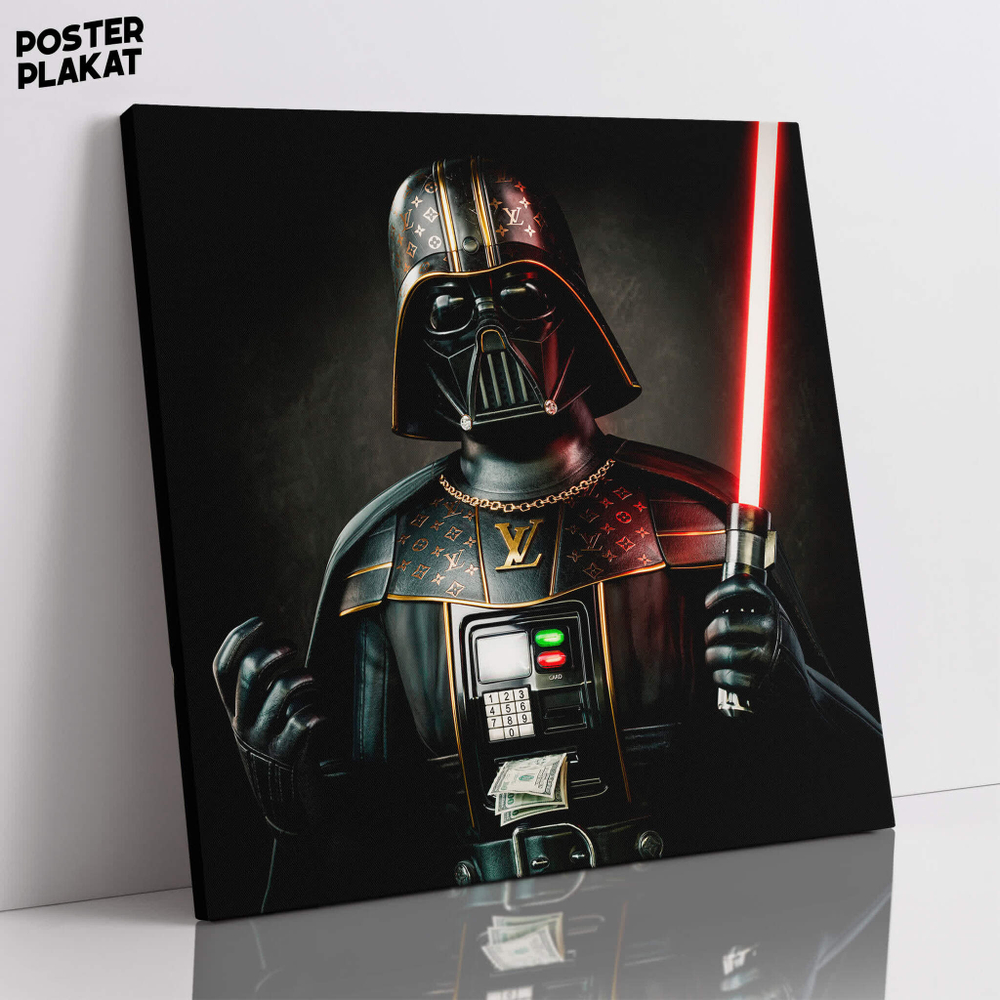Картина для интерьера Дарт Вейдер на холсте, персонаж саги Звездные Войны, холст с печатью на подрамнике, на стену, Постер Плакат