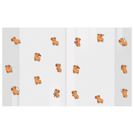 Обложки "CAPYBARAS" для тетрадей и дневников, КОМПЛЕКТ 10 шт., ПЛОТНЫЕ, 210х350 мм, 110 мкм, FUNSTER (ФАНСТЕР), 274087