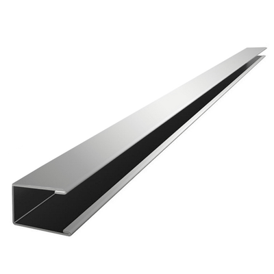 П-профиль для реечного потолка Cesal 14х14х4000 мм. Хром люкс А08