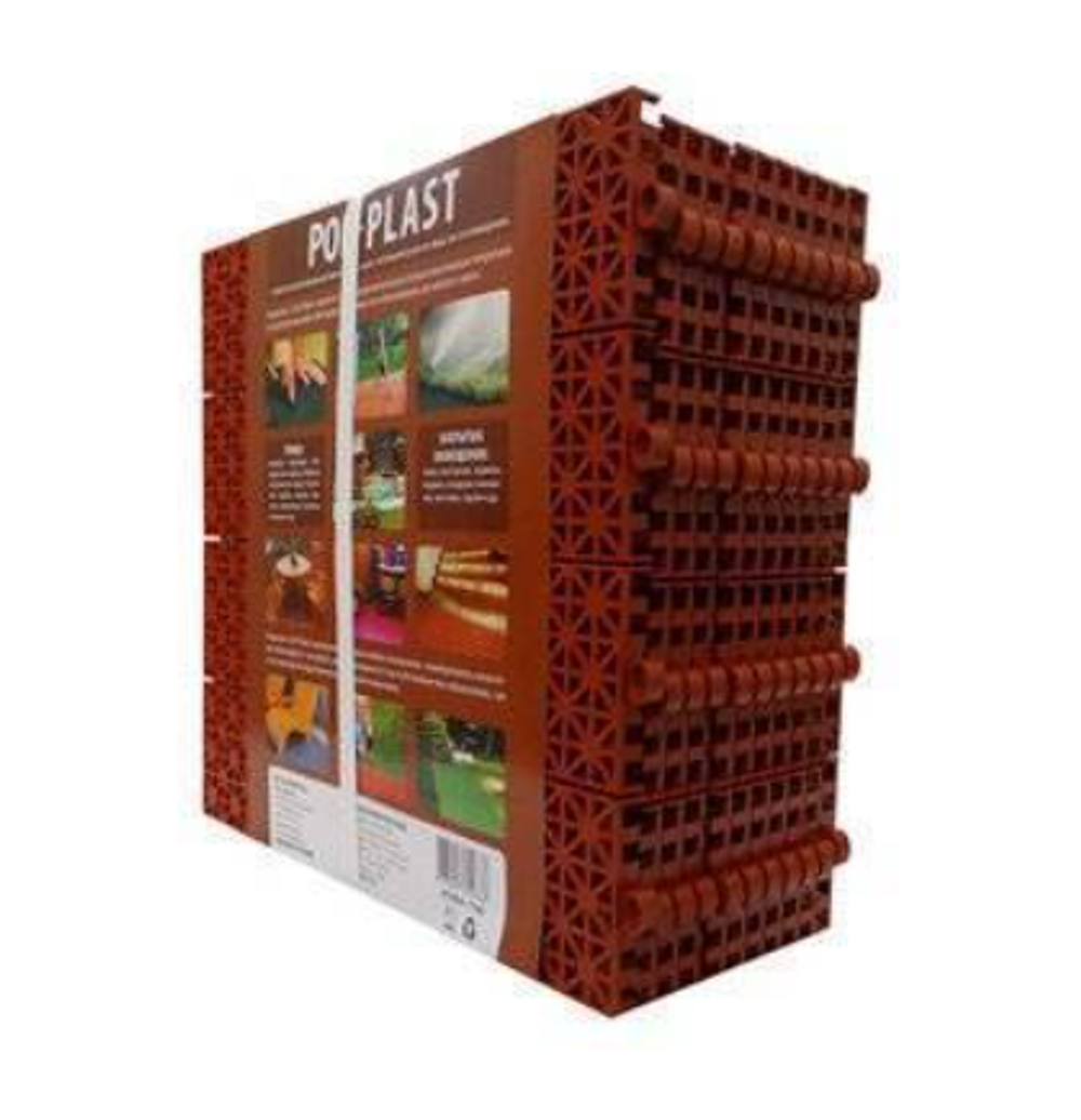Универсальное покрытие POL-PLAST 30 х 30 см, терракот, набор 9 шт.