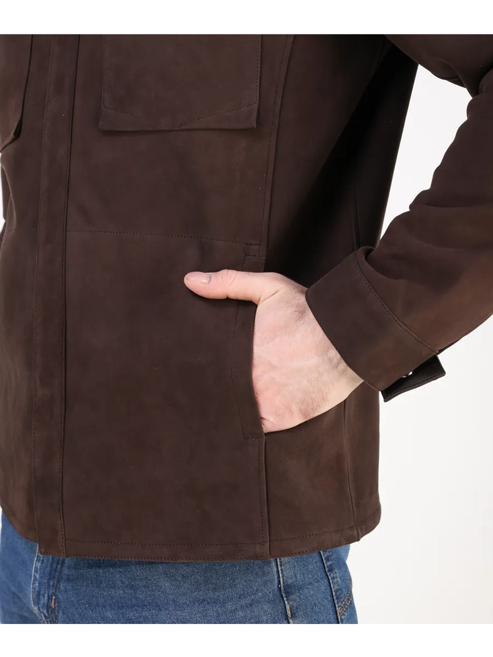 Кожаная куртка демисезонная замшевая рубашка