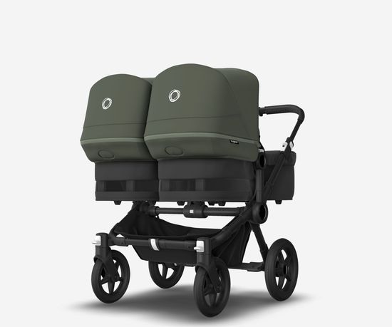 Коляска для двойни 2 в 1 Bugaboo Donkey 5 Twin Forest green/Midnight black/Black