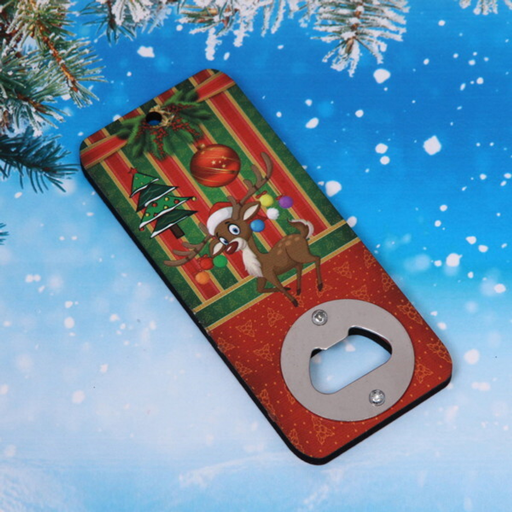 Открывашка для бутылок 14*6см «Новогодний Олень»