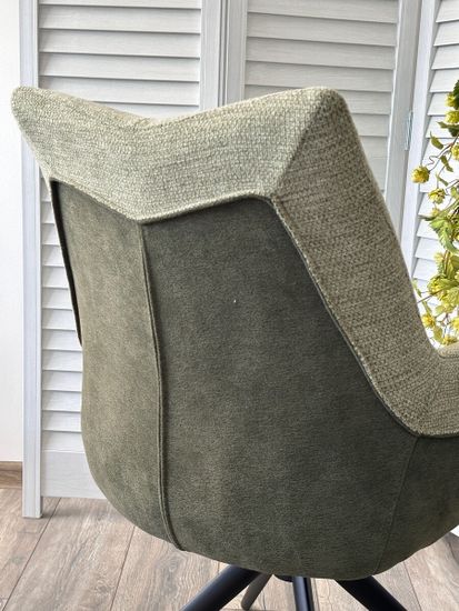 Стул PONTUS 360 град. поворот. KN01-15 Олива/ BZ1046-18 Темно-зеленый/ Черный