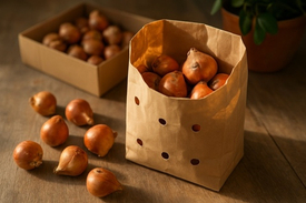 Правила хранения луковиц тюльпанов до весны