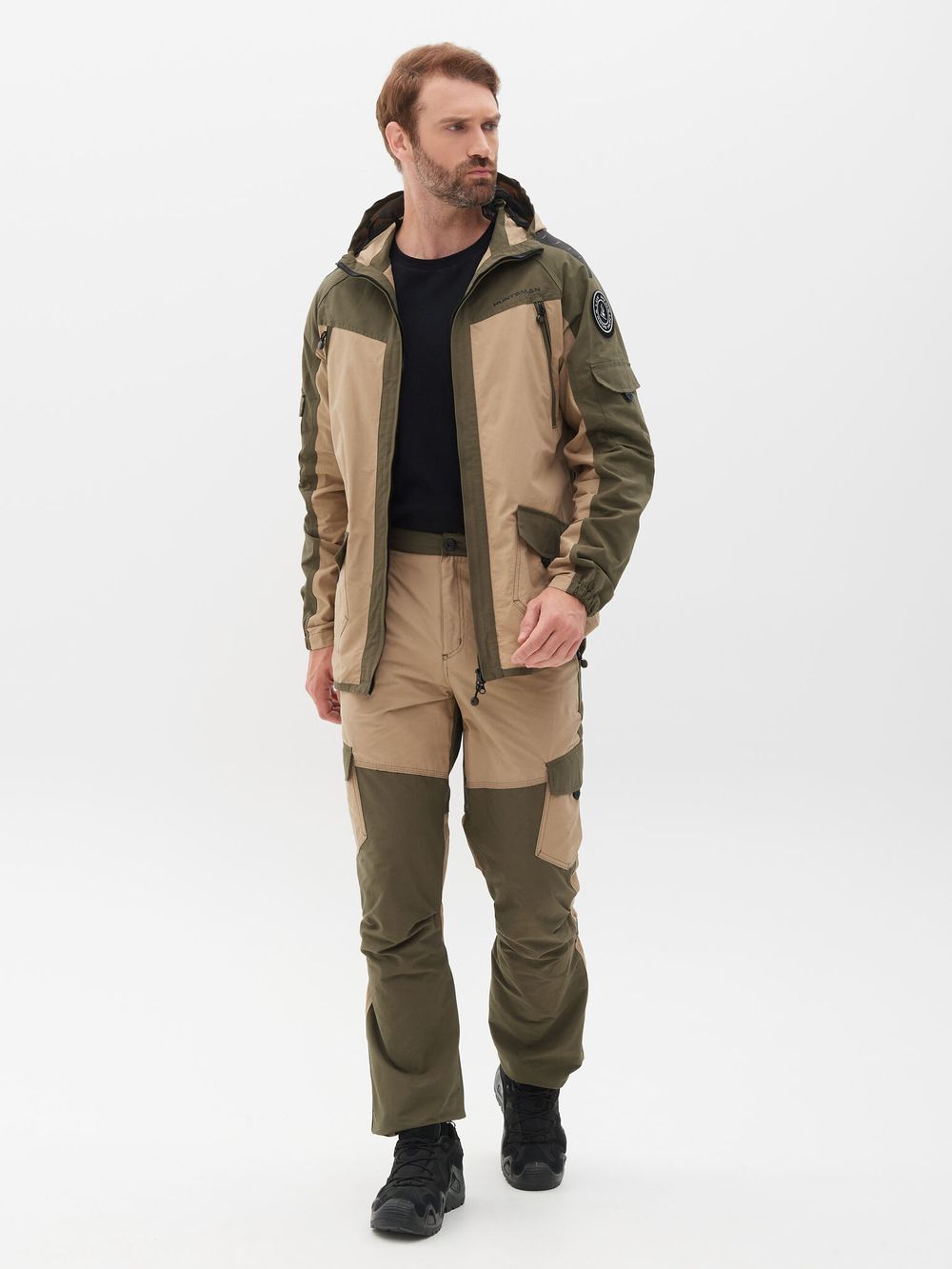 Костюм летний Горка-Люкс ткань Nylon Cotton Рип-Стоп цвет Хаки/Песок