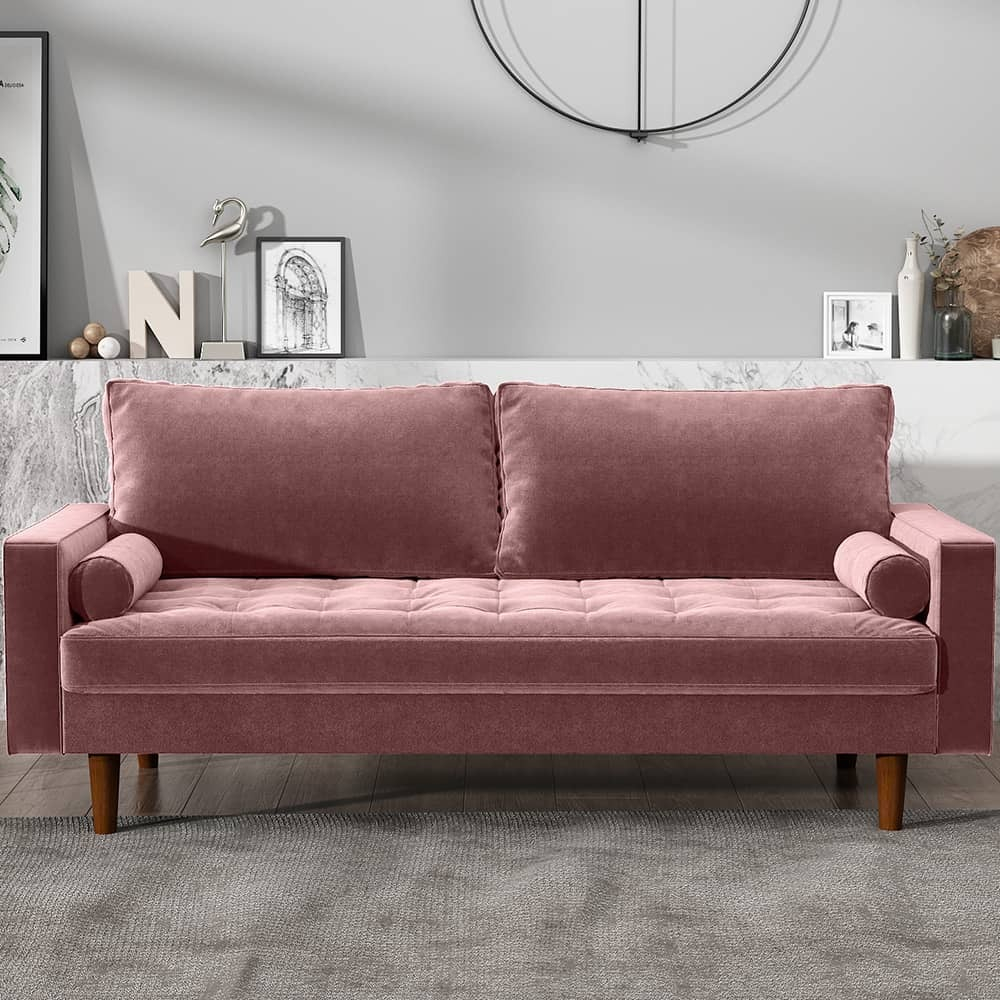 Диван Scott трехместный пыльно-розовый