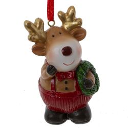 GAEM Фигурка декоративная подвесная "Олень", L5 W3,5 H7,5 см, 4в.