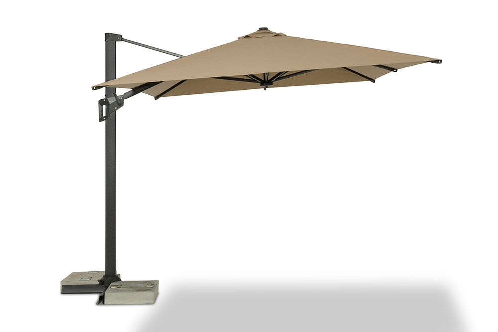 "Римини" зонт уличный 3х3м на боковой алюминиевой опоре, тент бежевый
