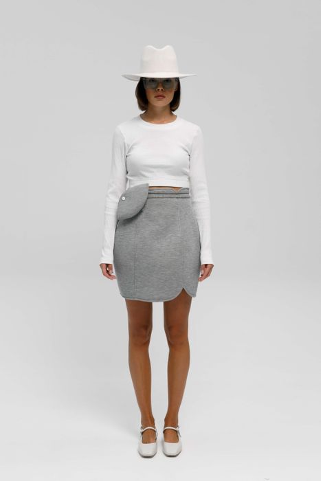 ЮБКА ЛЕНСИ СЕРЫЙ