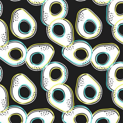 Креативное авокадо Crazy avocado Pattern