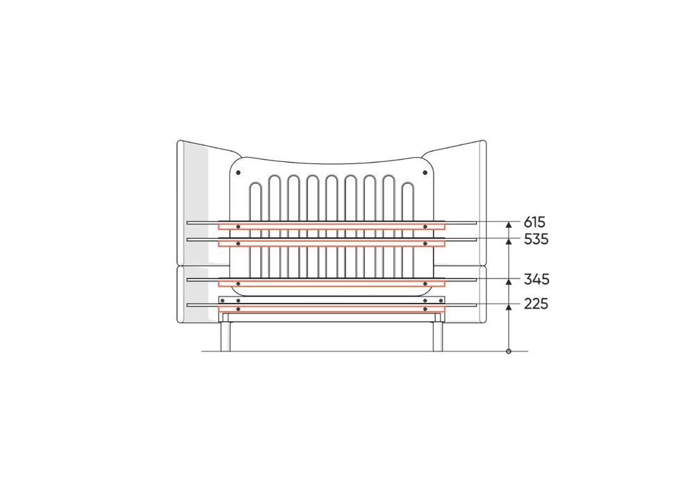 Кроватка-трансформер KIDI Soft (молочный, экокожа)