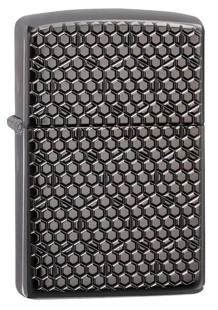 Зажигалка ZIPPO Armor™ Black Ice® Hexagon Design