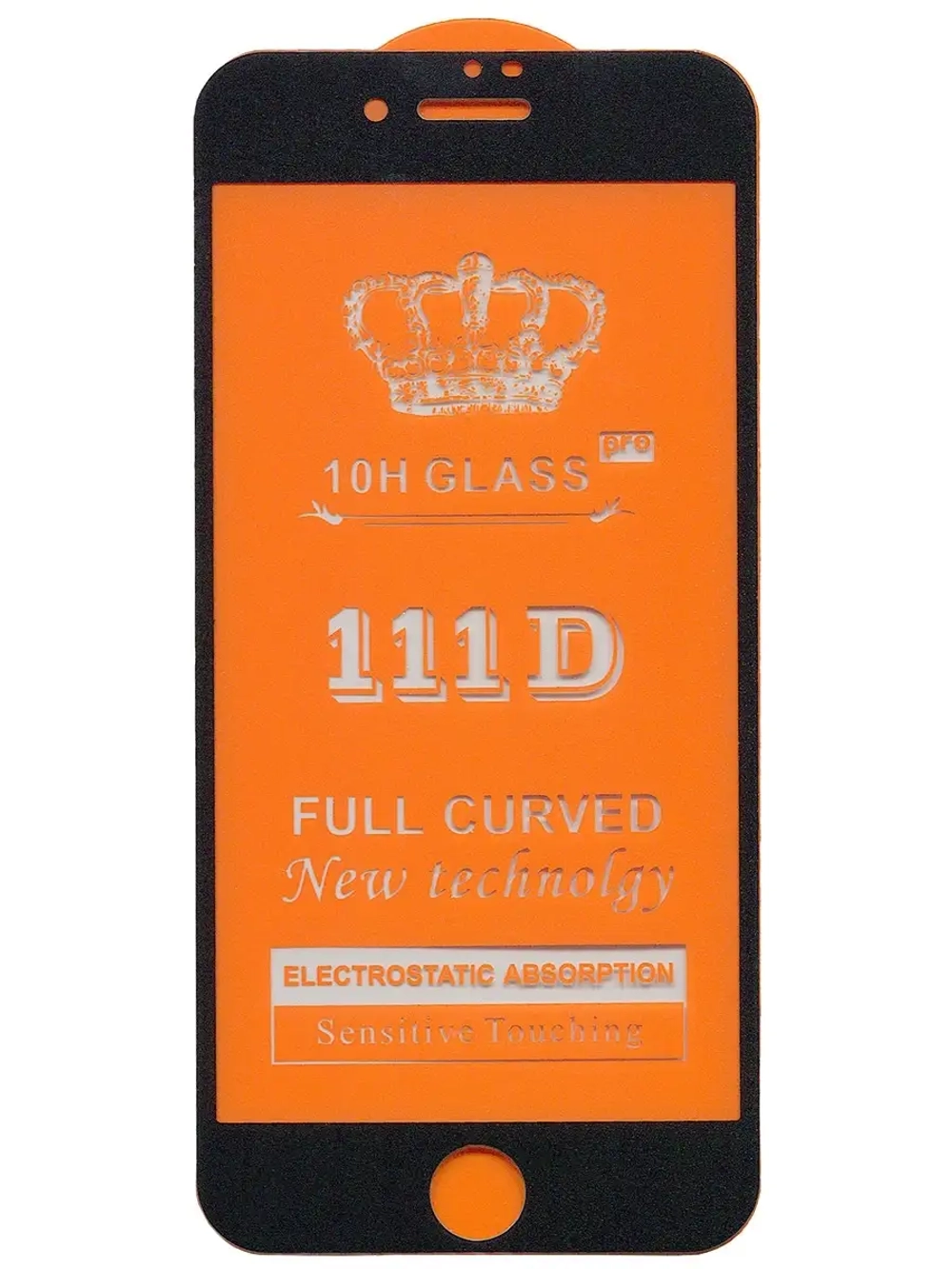 Защитное стекло Glass для Apple iPhone 7/ iPhone 8/ 111D/ полный клей, черная рамка