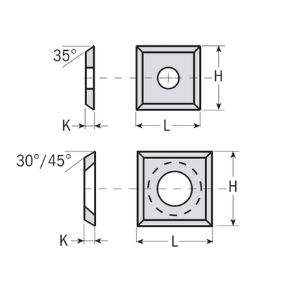 Нож твердосплавный 12x12x1,5 U2300 790.120.03