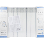 Радиатор биметаллический STOUT Space 500 - 10 секций (подключение боковое, цвет белый)