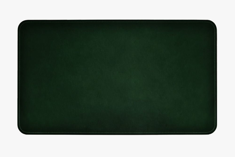коврик настольный из кожи люкс зеленый full grain