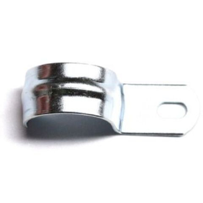 Держатель оцинкованный односторонний, д.16мм с крепежным отверстием 8.5х6 мм