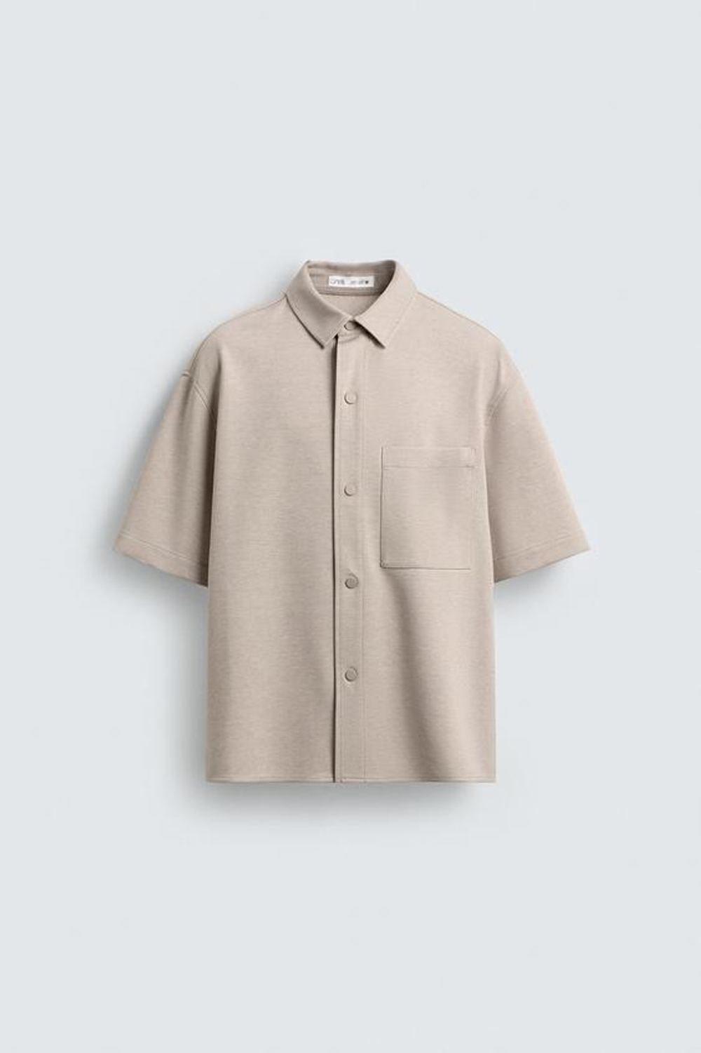 ZARА КУРТКА-РУБАШКА NON IRON, СВЕТЛЫЙ РЫЖЕВАТО-КОРИЧНЕВЫЙ