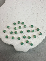 Шатоны 4 мм, Хризолит опал в серебре, 25 шт