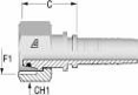 Фитинг DN 05 DKO-L (Г) 12x1.5 6 ALFAGOMMA