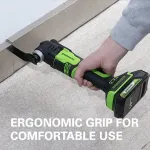 Аккумуляторный реноватор Greenworks G24MT, QOIS, 5000-18000/мин, 3,2°, LED, оснастка 13 шт, 1x2Ач,ЗУ,кор