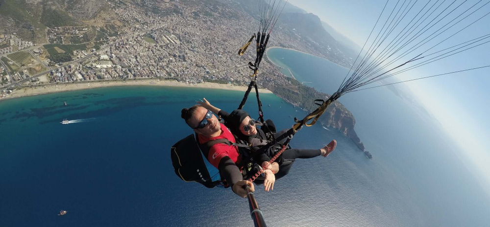 Параглайдинг с горы Яссы на высоте 370 м