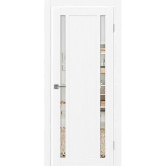 Цена на Межкомнатная дверь экошпон Турин 522.212 белый лёд остеклённая Купить Межкомнатная дверь экошпон Турин 522.212 белый лёд остеклённая