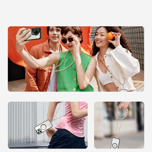 Ремешок для телефона через плечо, на запястье или на шею янтарного цвета (Amber Color), серия PLAZ Series Cross