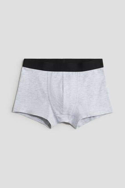 H&M Набор из пяти коротких трусов-боксеров, белый/серый